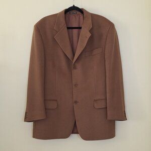 Dalcos Lanificio Fratelli Bacci Jacket Men IT 54 US 44 Brown Wool Cashmere 3B LS